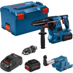 Bosch Aku Bušači Čekić GBH 18V-28 CF BL 2x18V 8,0Ah 3,4J SDS-plus + QUICK + GDE18V-16 + GCY42 + L-Boxx 0 611 921 003