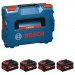 SET Baterija Bosch Li-ion 4x18V 5,5Ah EXPERT EXBA 18V-55 + L-Boxx
