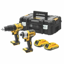 DeWalt Set Aku Bušilica DCD778 + Odvijač DCF787 2x18V 2,0Ah + Tstak