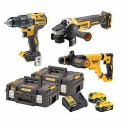Set Dewalt Aku 18V DCK327P2T / DCD791 + DCG405 +DCH263 + 18V 2x5,0Ah + 2 x TSTAK