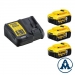 DeWalt Set Baterija i Punjač Li-ion 3x18v 5,0Ah DCB115P3