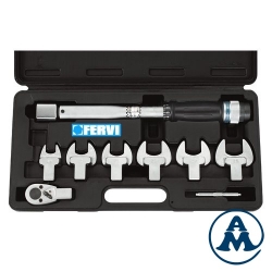 Moment Ključ 3/8" 15-80Nm + Set Vilastih Umetaka 17-30 Fervi