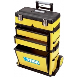 Kutija za alat četverodijelna 69x58x36 s kotačima C087 Fervi