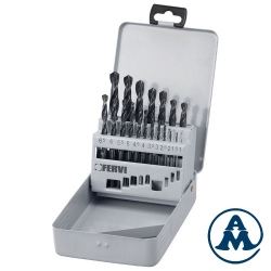 Svrdlo Spiralno Set 19 komada 1-10mm DIN338N Fervi