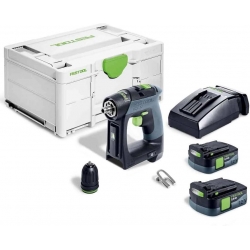 Festool Aku Bušilica-Odvijač CXS12-2,5-Plus Li-ion 2x10,8V 2,5Ah 30/17Nm 1-10mm 3,90kg + KOFER Systainer SYS3 M187 576864