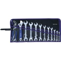 Set Vilastih Ključeva 6-27mm + Podesivi Ključ Francuz + Kliješta 12-dijelni