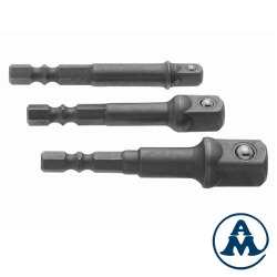 Set Adaptera S 1/4" 6-kutni na 1/4" 3/8" i 1/2" 4-kutni Heytec