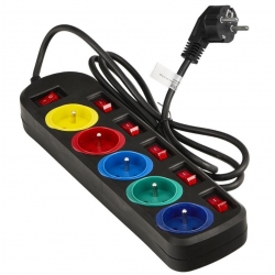 Produžni Kabel s Prekidačem 1,5m  5 Utičnica s Prekidačeima