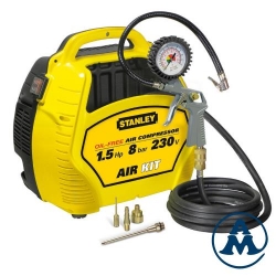 Stanley Air Kit Kompresor Klipni Prijenosni 8bar 1,5KS 230V Bezuljni