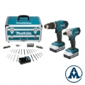 Makita Set DK18015X3 Bušilica i Udarni Odvijač Aku + Pribor