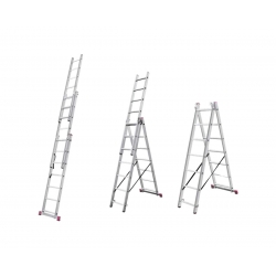 Krause Aluminijske Ljestve  Trodijelne 3x11 Gazišta Corda 7,30m 18,0kg  030429
