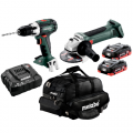 Set Metabo | Brusilica WB 18 LTX-125-quick + Bušilica BS 18 LT | 2x18v 4,0Ah + Torba